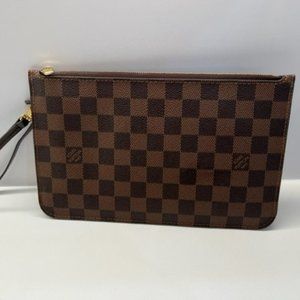 LOUIS VUITTON Damier Ebene Neverfull MM GM Pochette
